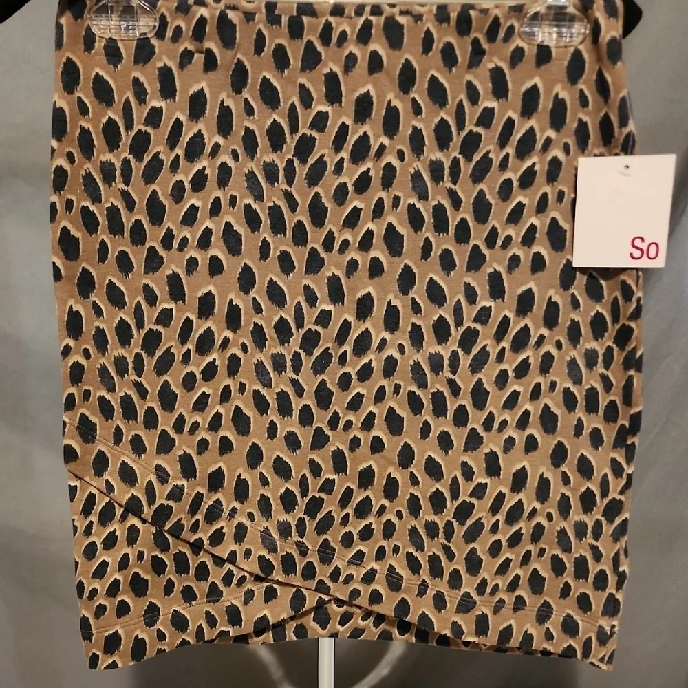 SO NWT Tan and Cream Mini Pencil Skirt Night Out